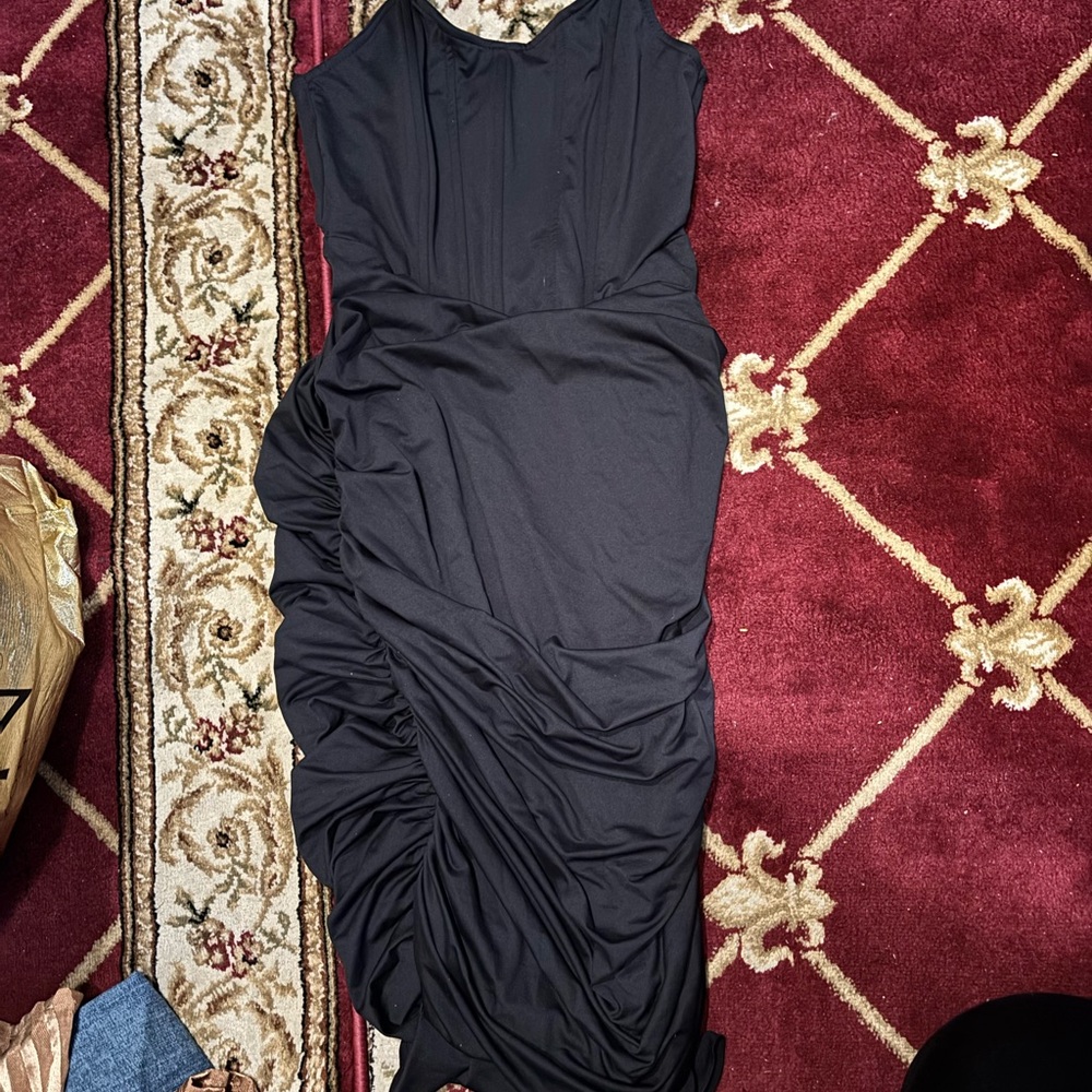 SHEIN One Shoulder Black Dress